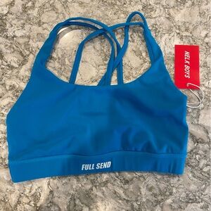 Nelk Boys Full Send Fitness Sports Bra Women’s Size XS NWT Blue
